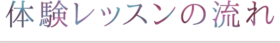 体験レッスンの流れ